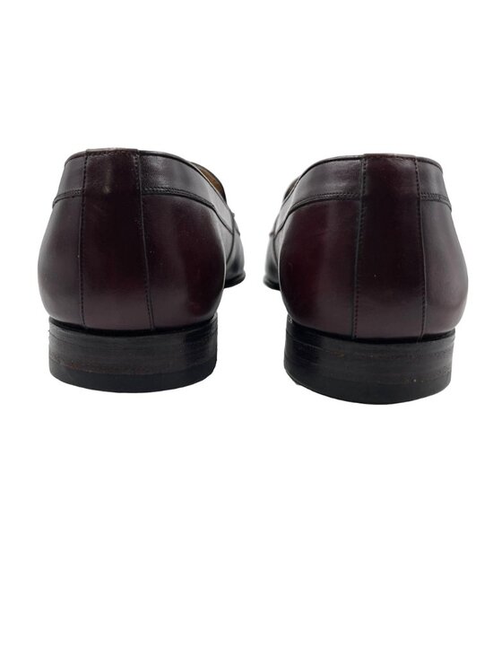 Bally Men\'s Loafer Arciduca Kilt Fringe Faux Buckle Mahogany Brown Size 7.5